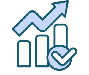 Digital marketing results and analytics icon