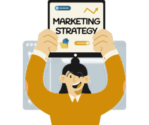 Marketing strategy presentation illustration