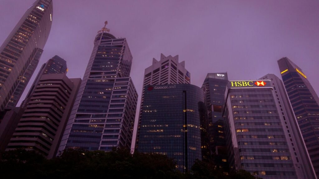 low-angle photo of buildings