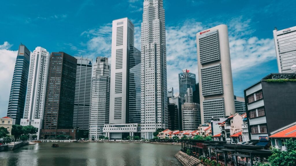 high-rise and low-rise buildings