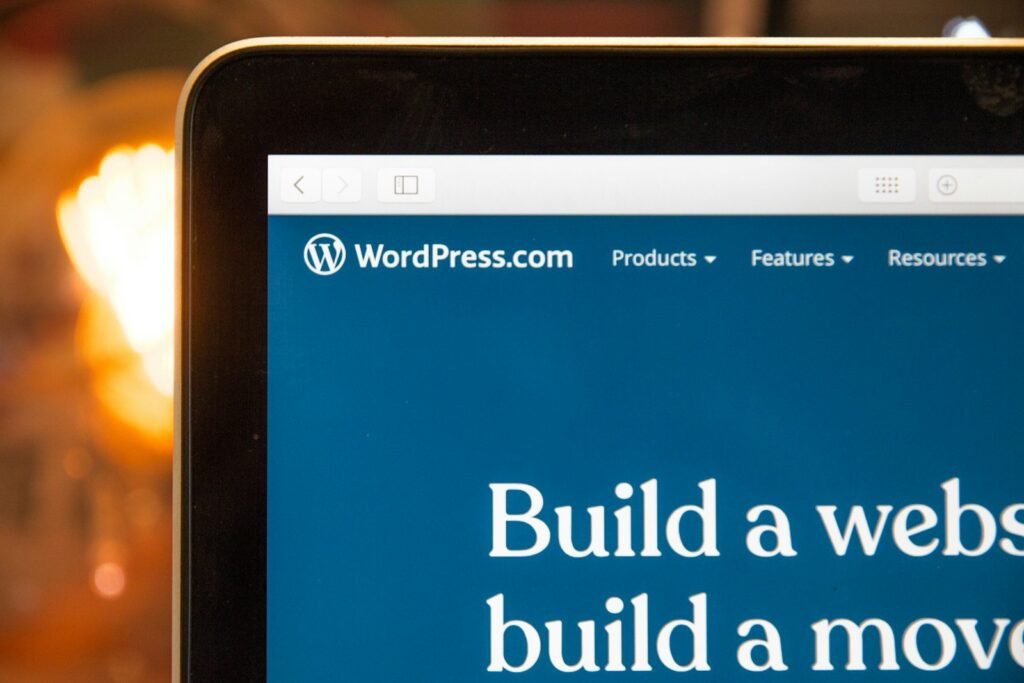 Computer monitor displaying the WordPress homepage, one of the website builders Singapore SMEs compare when building a site