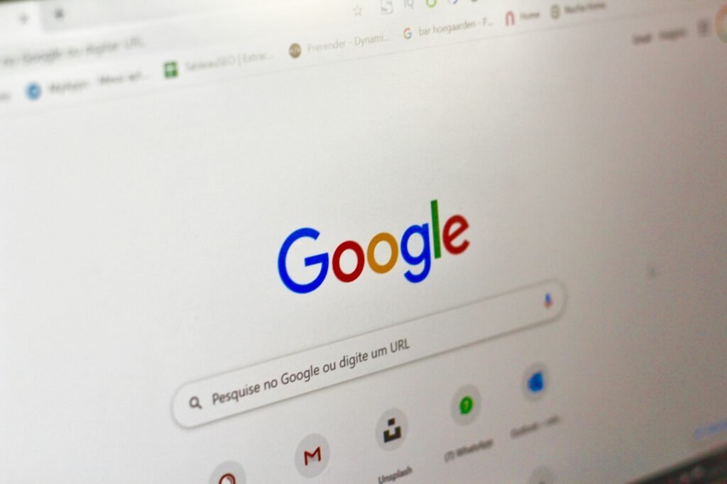 Computer screen showing a Google search results page, the ad space Singapore businesses pay for with Google Ads
