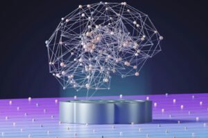Digital brain network illustrating AI in digital marketing