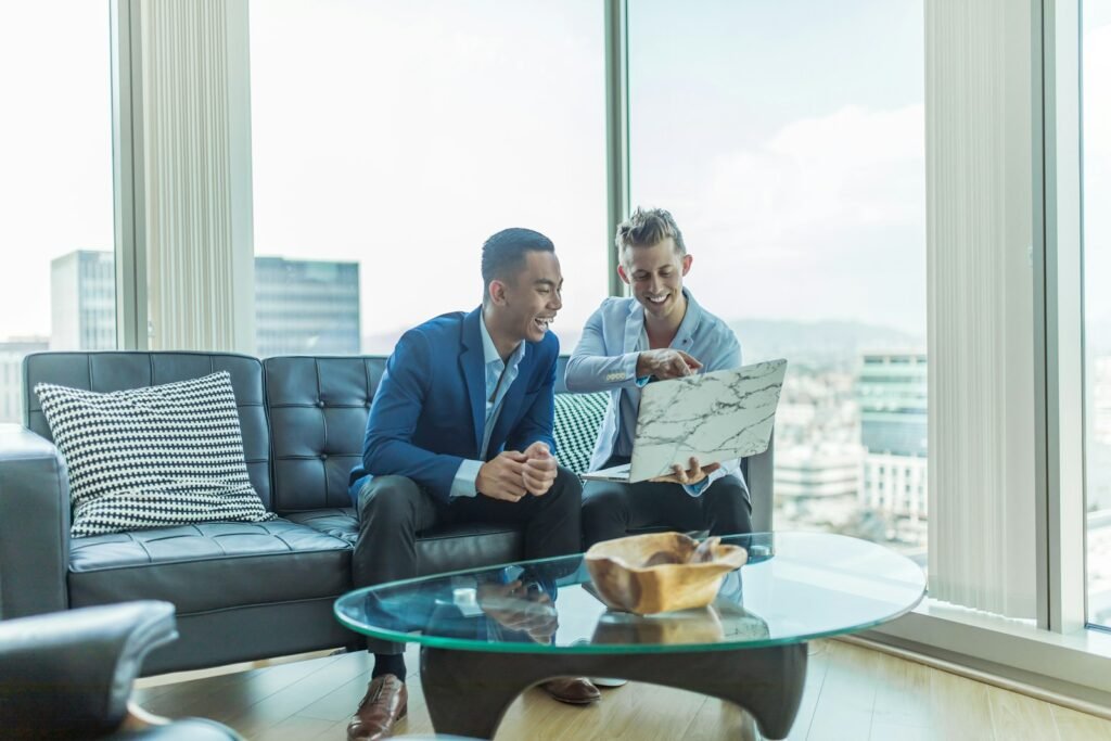 Real estate agent meeting a client, representing real estate lead generation