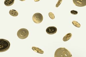 Coins falling, representing SEM pricing and ad spend