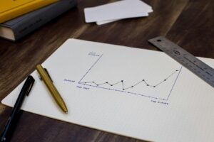 Hand-drawn upward trend chart representing long-term SEO ranking growth