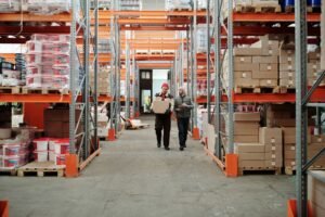 A fulfilment team picking and packing stock in a warehouse supporting a Shopify Plus store in Singapore.