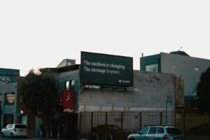 Roadside billboard advertisement, representing paid advertising for business growth