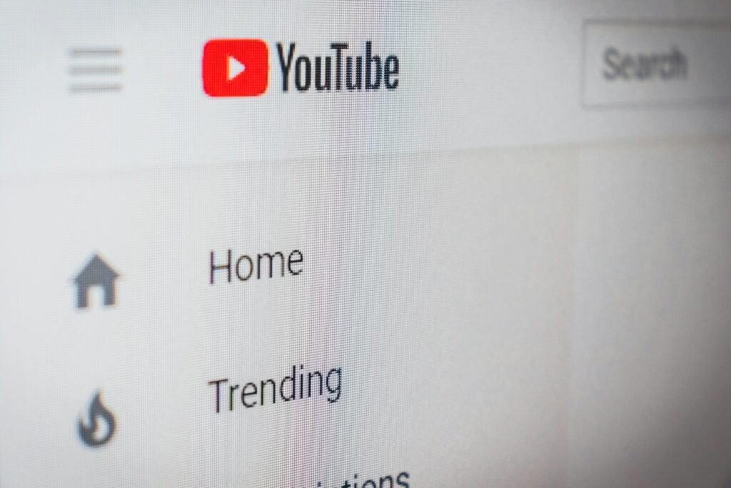 YouTube home page on a screen, representing YouTube ads