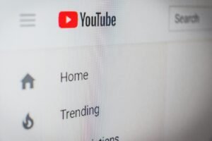 YouTube home page on a screen, representing YouTube ads